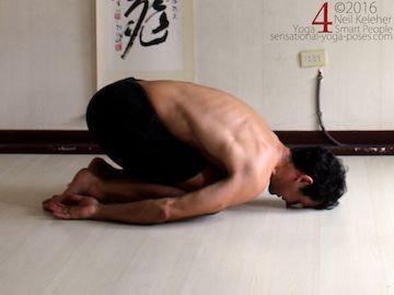 Prone Yoga Poses, kneeling prone resting pose, Neil Keleher, Sensational Yoga Poses