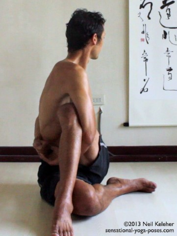 ardha matsendrasana, compass yoga pose alternatives and preparations, compass pose, binding yoga poses, shoulder stretches, leg stretches