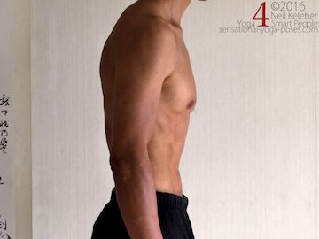 Retracting the belly using transverse abdominus, Neil Keleher, Sensational Yoga Poses.