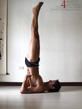 shoulderstand Neil Keleher, Sensational Yoga Poses.