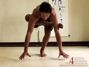 galavasana arm balance step by step 1