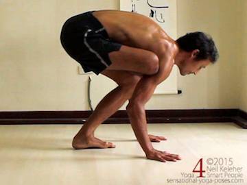 galavasana arm balance step by step 2