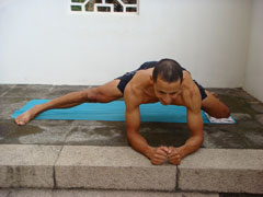 half split yoga pose