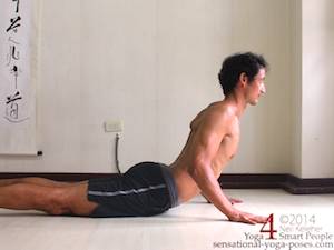 Cobra yoga pose (bhujangasana), Neil Keleher.