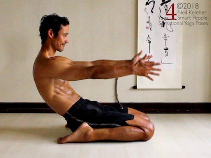 Hero Pose With Bent Back (Flexed), Neil Keleher, Sensational yoga poses