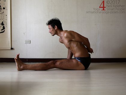 binding yoga poses, marichyasana a, hands bound. Neil Keleher, Sensational Yoga Poses