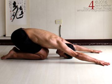 Prone Yoga Poses, kneeling prone resting pose, Neil Keleher, Sensational Yoga Poses