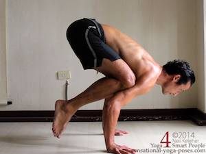 Crow pose yoga arm balance. Neil Keleher. Sensational Yoga Poses.
