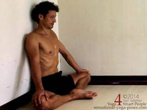 Beginners variation of bound angle pose.