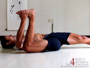 Happy Baby Hip Stretch, Neil Keleher, Sensational yoga poses