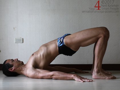 bridge pose spinal back bend, Neil Keleher, Sensational Yoga Poses.