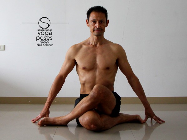 Hip joint. Neil keleher in shoelace pose. Neil Keleher, Sensational Yoga Poses.