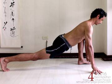 Lunge as a hip flexor strenghtening exercise. Neil Keleher. Sensational Yoga Poses.