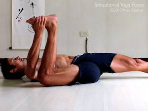 Happy Baby Hip Stretch,  Neil Keleher, Sensational Yoga Poses.