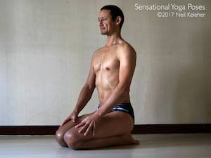 Kneeling Quadriceps Stretch,  Neil Keleher, Sensational Yoga Poses.