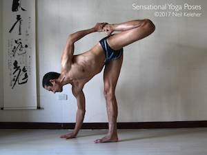 Lying Quadriceps Stretch,  Neil Keleher, Sensational Yoga Poses.