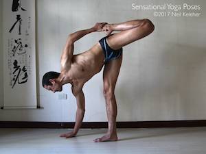 Lying Quadriceps Stretch,  Neil Keleher, Sensational Yoga Poses.