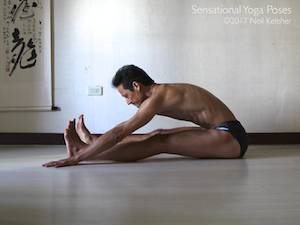 Seated Forward Bend,  Neil Keleher, Sensational Yoga Poses.