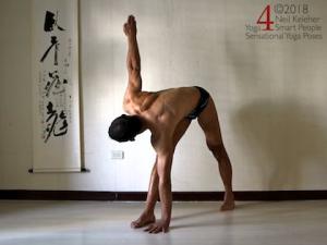 Revolving Triangle (privrtta trikonasana). Neil Keleher, Sensational Yoga Poses.