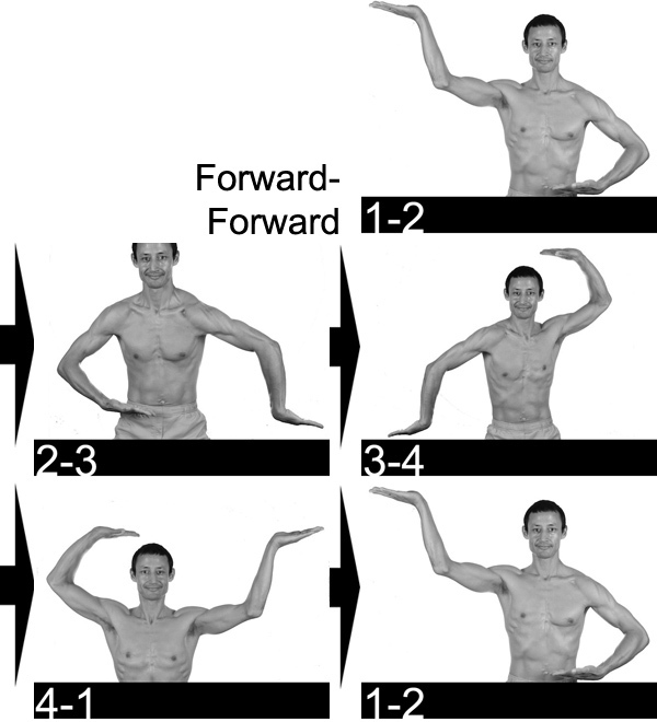 dance of shiva: Forward Forward movement set starting from (and finishing at) 1 2 Neil Keleher, Sensational Yoga Poses.