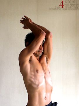 Arm overhead external rotation stretching exercise, neil keleher, sensational yoga poses.