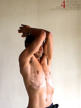 Arm overhead external rotation stretching exercise, neil keleher, sensational yoga poses.