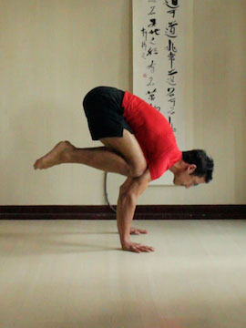 bakasana or crow pose