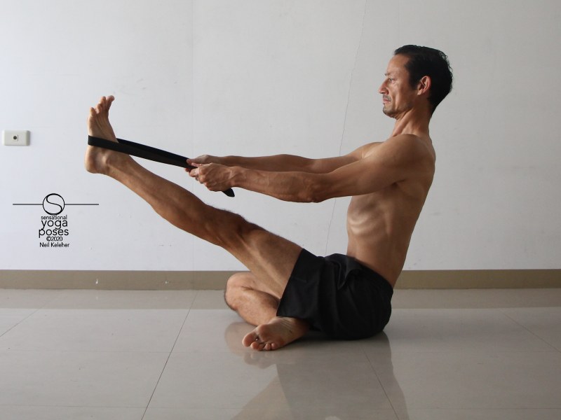 Hamstring Stretch Seated Upright Arm Assisted, Neil Keleher, Sensational yoga poses