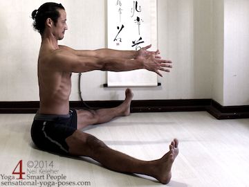 Wide Leg Seated Forward Bend, Neil Keleher, Sensational yoga poses