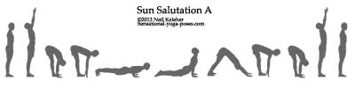 sun salutation a, yoga pose warm ups