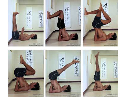 Shoulderstand Using A Wall, Neil Keleher, Sensational yoga poses