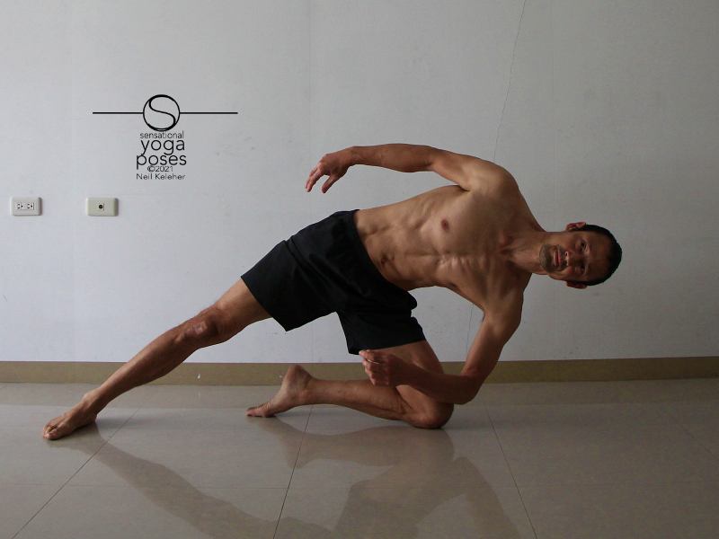 Lateral Knee Balance Side Bend, Neil Keleher, Sensational yoga poses