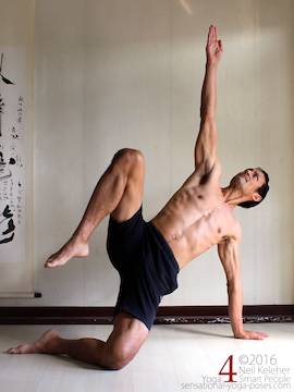Yoga poses for abs, side plank pose with both knees bent and top knee lifted, neil keleher, sensational yoga poses.