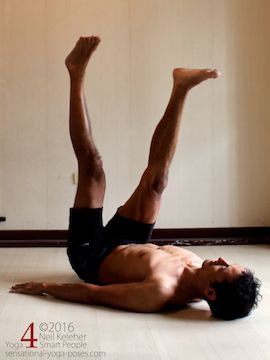 Supine Yoga poses, supine hip flex active, neil keleher, sensational yoga poses.